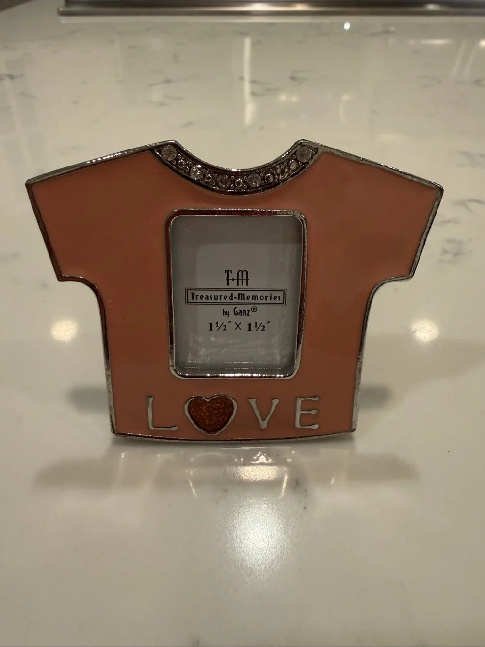 Peach T-shirt-shaped Mini Picture Frame by Ganz 